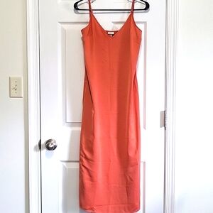 a new day peach satin slip dress